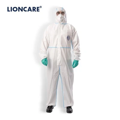 LIONCARE® CoverPlus ühekordselt kasutatav kaitsekombinesoon köidetud õmblustega